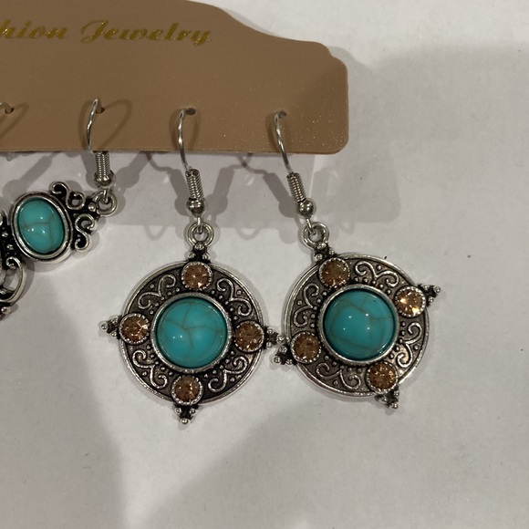 Three Earrings, Vintage Bohemian Style - NEW - Picture 4 of 5